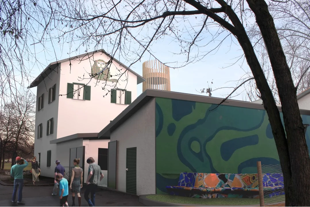 Render dell'affaccio sul Giardino Nascosto